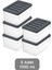 5'li Derin Mikrodalga Uyumlu Organizer Set Düzenleyici Gıda Erzak Saklama Kabı 1100ML Antrasit 2