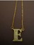 Çelik Zirkon Taşlı E Harf Kolye 4