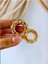 Pirinç Kaplama Halka Gold Tasarım Küpe - Vintage Model Halkalı Küpe 2