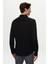 Slim Fit Siyah Armürlü Gömlek 4