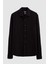 Slim Fit Siyah Armürlü Gömlek 5