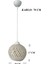 Sarkıt İp Top Avize 20 cm Başlık AMPUL DAHİL DEĞİLDİR (70 cm Kablo) EKRU 2