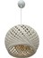 Sarkıt İp Top Avize 20 cm Başlık AMPUL DAHİL DEĞİLDİR (70 cm Kablo) EKRU 3