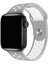 Apple Watch Uyumlu Series 5 38 mm Fileli Kordon Gri-Beyaz 2