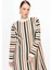 Çizgili Uzun Triko Tunik-EKRU 1