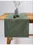 Haki Yeşil Özel Sınıf Keten, Organik, Pamuklu, Servis Örtüsü - Runner 3