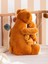 Lcw Home Kahverengi Anne ve Yavru Ayıcık Figürlü Dolgulu Pelüş Bebek Kırlent 42 cm 2