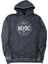 Unisex Ac Dc Let There Be Rock Sırt Baskılı Kapüşonlu Yıkamalı Sweatshirt, Oversize Eskitme Hoodie 2