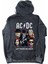 Unisex Ac Dc Let There Be Rock Sırt Baskılı Kapüşonlu Yıkamalı Sweatshirt, Oversize Eskitme Hoodie 3