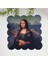 Mona Lisa Portre Tasarımlı Lazer Kesim Kumaş Kokteyl Peçetesi 1 Adet 1