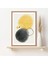 Sarı & Gri & Siyah Geometrik Lekeler 1 Çerçeve ve Poster - C1066 4
