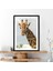 Bulutlar ve Zürafa 3 Çerçeve ve Poster - H1058 4