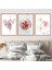 Pembe Bitkiler 1 Üçlü Çerçeve ve Poster Seti - B1028 2