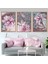 Pembe Lotus Üçlü Çerçeve ve Poster Seti - B1032 2