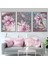 Pembe Lotus Üçlü Çerçeve ve Poster Seti - B1032 4