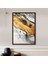 Turuncu - Gri Soyut 3 Çerçeve ve Poster - SO1092 4