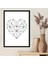 Geometrik Kalp 1 Çerçeve ve Poster - MD1062 1