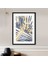 Mavi - Gold Geometrik Desenler 5 Çerçeve ve Poster - SO1117 4