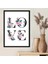 Çiçekli Love Çerçeve ve Poster - TP1062 1