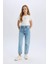Kız Çocuk Mom Fit Standart Paça Jean Trousers D9155A825SP 3