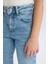 Kız Çocuk Mom Fit Standart Paça Jean Trousers D9155A825SP 5