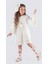 Kız Çocuk Krep Plise Elbise MNK0595 3