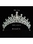 No.10 Boyutu Büyük Kraliçe Prenses Taç Diadem Yeşil Kırmızı Rhinestone Headdress Başkanı Kristal Tiara Gelin Düğün Saç Takı Aksesuarları (Yurt Dışından) 1