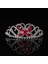 HG507 Gümüş Kırmızı Düğün Taç Gelin Şapkalar Prenses Kız Kadın Rhinestones Kristal Tiaras Altın Gelin Parti Taçlar Düğün Saç Aksesuarları (Yurt Dışından) 1