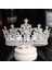 Gümüş Rengi Yeni Tasarım Büyük Yuvarlak Tiaras ve Taçlar Altın Kırmızı Kristal Diadem Kraliçe Prenses Kral Gelin Düğün Saç Aksesuarları Başlığı (Yurt Dışından) 1