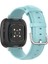 Deri Saat Kordonu For Fit Versa 3 / Sense For Fitbit Versa 3 / Sense Açık Mavi (Yurt Dışından) 3