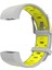 Fitbit Charge 2 Için Iki Tonlu Yuvarlak Delikli Silikon Saat Bandı Tokalı Gri + Sarı (Yurt Dışından) 2