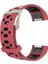 Fitbit Charge 2 Için Iki Tonlu Yuvarlak Delikli Silikon Saat Bandı Tokalı Kırmızı + Siyah (Yurt Dışından) 1