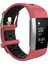 Fitbit Charge 2 Için Iki Tonlu Yuvarlak Delikli Silikon Saat Bandı Tokalı Kırmızı + Siyah (Yurt Dışından) 3