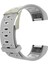 Fitbit Charge 2 Için Iki Tonlu Yuvarlak Delikli Silikon Saat Bandı Tokalı Gri + Beyaz (Yurt Dışından) 1