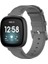 Fit Versa 4 / Sense 2 Için Fitbit Versa 4 / Sense 2 Gri Için Hakiki Deri Saat Bandı (Yurt Dışından) 4