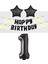 Rönesans Siyah Rakam Yıldız Folyo Balon Happy Bırthday Beyaz Papatya Eva Banner Seti Yaş 1 1