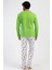 Erkek Uzun Kol Fıstık Yeşili Pijama Takım C6T9N1O504 4