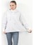 Kadın Stoperli Triko Detaylı Kapüşonlu Sweatshirt Karmelanj - 5086 7