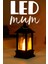 LED Mum Mini Dörtgen Tip Pil Dahil Dumansız Alev Ledli Yapay Dekoratif Mum Dekor Işığı Siyah PT434 1