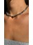 Doğal Hematit Taşı ve Altın Kaplama Kalp Figürlü Şık Tasarım Choker Kolye 2