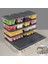 13'lü Buzdolabı Düzenleyici Organizer Set Mikrodalga Difriz Kabı - 1X2400ML 4X600ML 8X240ML Antrasit 1