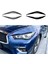 Araba Parlak Siyah Ön Far Kapağı Garnitür Şerit Kaş Kapağı Trim Etiket Infiniti Q50 2014-2023 (Yurt Dışından) 4