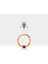 Prenses Yakutlu Halka Piercing, 10-12 mm , 1.2 Mm, 14K Sarı-Beyaz-Kırmızı Altın | LC00034R 1