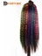 Sentetik Tek Kart Saç Uzatma Peruk Saç Kadınlar Için Uzun Düz Klipsli Renkli Zebra Hattı Tüy Saç Uzantıları Saç (Yurt Dışından) 2