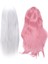 Adet 80CM Cosplay Peruk Uzun Düz Saç Peruk Isıya Dayanıklı Peruk, Beyaz ve Pembe (Yurt Dışından) 1