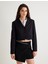 Crop Blazer Ceket Düğmeli Kapaklı Cep Detaylı Regular Fit 3