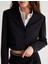 Crop Blazer Ceket Düğmeli Kapaklı Cep Detaylı Regular Fit 5