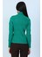 Kadın Yarım Balıkçı Desenli Likralı Triko Bluz P-00001359 7