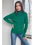 Kadın Yarım Balıkçı Desenli Likralı Triko Bluz P-00001359 3