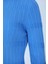Kadın Yarım Balıkçı Desenli Likralı Triko Bluz P-00001359 6